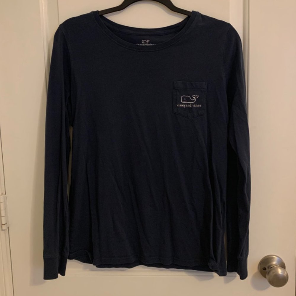 Vineyard Vines Navy Blue Long Sleeve Tee